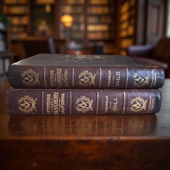 FIFTY YEARS OF MASONRY IN CALIFORNIA 1896 Vintage Books Volume l Volume ll Set - Picture 5 of 12